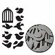 Maya Road chipboard birds with cages - 1 - Thumbnail