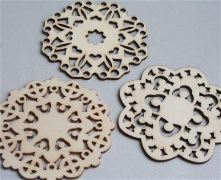 Maya Road wood die-cut doilies - 1