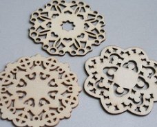 Maya Road wood die-cut doilies