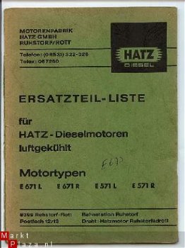 22397 Hatz ersatzteil-liste E6 - 1