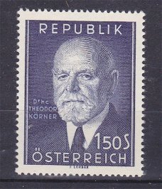 Oostenrijk 1953 President Theodor Körner postfris