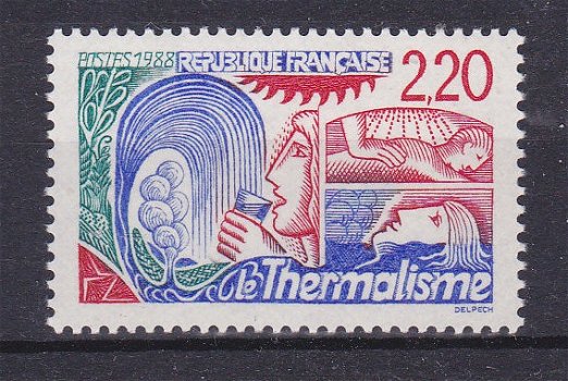 Frankrijk 1988 Le Thermalisme 2F20 rood ipv blauw ** - 1