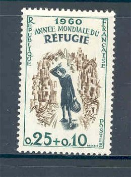 Frankrijk 1960 Année mondiale du réfugié postfris - 1