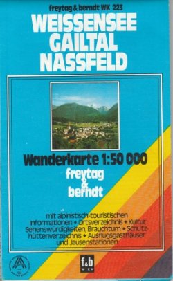 Wandelkaart Weissensee, Gailtal, Nassfeld