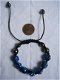 prachtige shamballa armband donker blauw cabalt met gratis MEbewustzijnslintje - 2 - Thumbnail