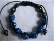 prachtige shamballa armband donker blauw cabalt met gratis MEbewustzijnslintje - 3 - Thumbnail