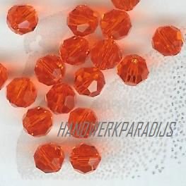 Swarovski 5000 Red Topaz 6mm Per Stuk LIMITED - 1