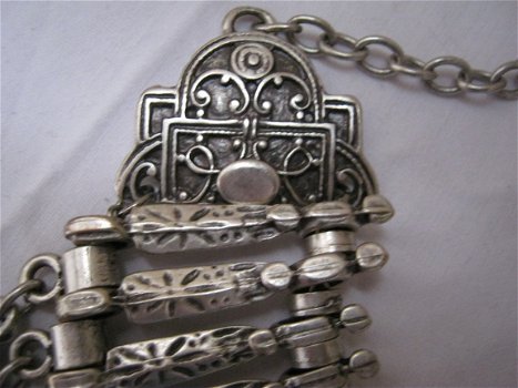 ketting boho ibiza gypsy etnisch tribal tughra coin necklace de echte tibet zilver - 3