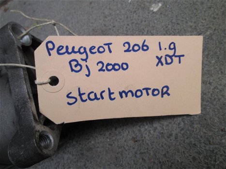 Peugeot 206 19 xtd Bouwjaar 2000 Startmotor op voorraad - 2