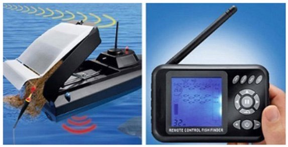 Afstandbestuurbare voerboot met Fishfinder en sonar (2.4 G) - 5