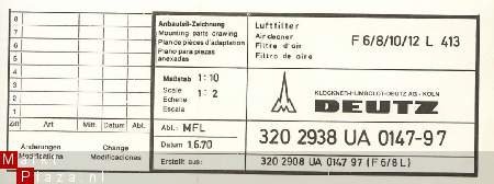 22457 Deutz-Motor Aircleaner d - 1