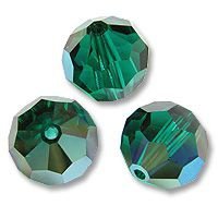 Swarovski 5000 Emerald AB 6mm Per Stuk. - 1