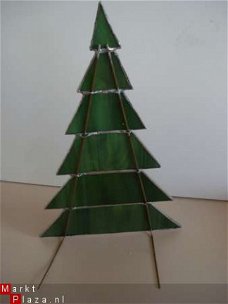 Kerstboom van tiffany glas handgemaakt eenmalig