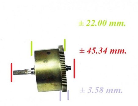 Veer trommel = Franse pendule = zonder veer =26870 - 2