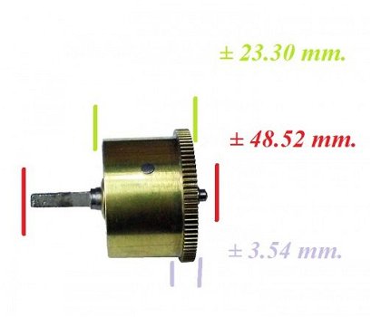 = Veer trommel = Franse pendule =zonder veer=26869 - 2