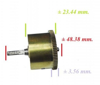 Veer trommel = Franse pendule = zonder veer =26868 - 2