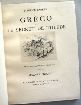 Gréco ou Le secret de Tolède 1928 Barrès nr 10/20 zeldzaam - 3