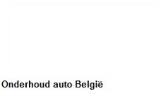 Onderhoud auto België