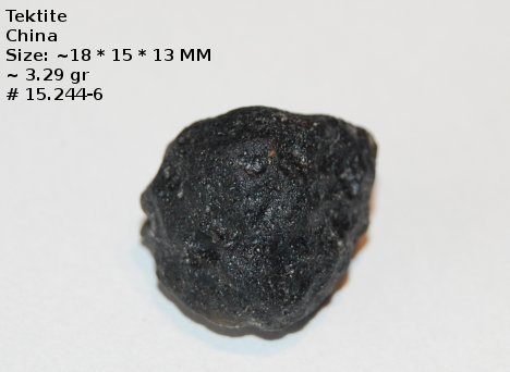 Tektiet meteorieten glas China 15.244/6 Gratis verzending NL Briefpost - 1