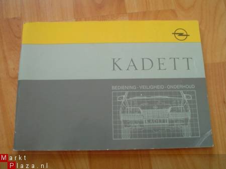 Handleiding Opel Kadett uit maart 1988 - 1