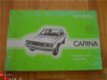 Toyota Carina handleiding voor de gebruiker - 1 - Thumbnail