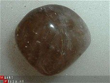 #15 Rutiel rookkwarts Rutil quartz Knuffelsteen Trommelsteen