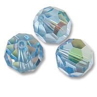 Swarovski 5000 Aquamarine AB 4mm 10 Stuk - 1