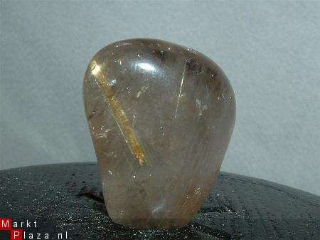 #18 Rutiel rookkwarts Rutil quartz Knuffelsteen Trommelsteen - 1