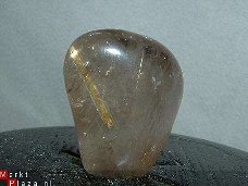 #18 Rutiel rookkwarts Rutil quartz Knuffelsteen Trommelsteen