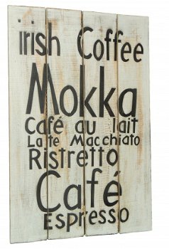 Tekstbord sloophout Irish Coffee - 1