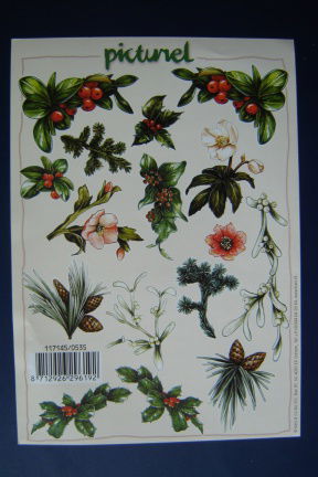1515. set 3 Knipvelletjes KERST TAKJES - nr. 1