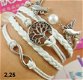 infinity armbandje 5-delig - wit - 16 t/m 20 cm - 1 - Thumbnail