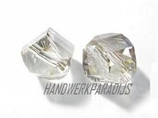 Swarovski 5020 Crystal Silver Shade 8mm 22 Stuk