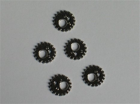 5 metalen silver gears 1 - 1