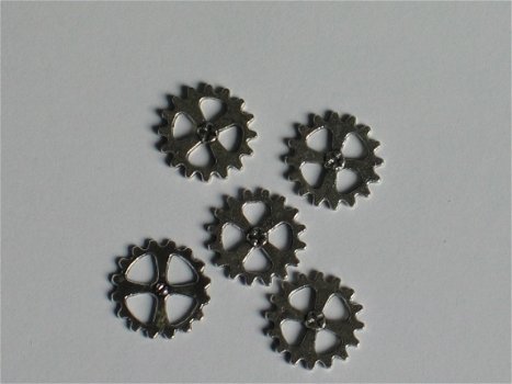 5 metalen silver gears 2 - 1