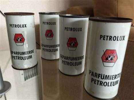4 oude vintage blikjes petrolux petroleum !! - 2