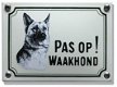 Pas op Waakhond bord. Handgemaakte emailleborden - 5 - Thumbnail