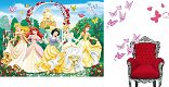 Barok prinsessen tronen Little Princess bekleed met diverse stoffen - 1 - Thumbnail