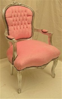 Barok dames medaillon venetie zilver verguld bekleed met roze bekleding - 3