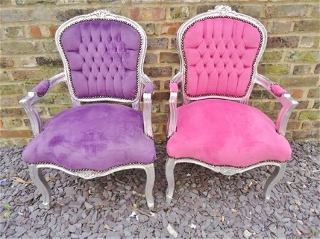 Barok dames medaillon venetie zilver verguld bekleed met roze bekleding - 5