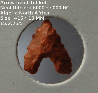 Neolithische Tidikelt pijlpunten artefact #15.2.75/5 Antiek 6000 Jr v. Chr. Sahara gebied - 1