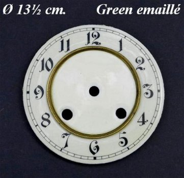 = Wijzerplaat = Green emaillé = oud = 18511 - 0