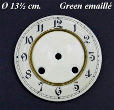 =  Wijzerplaat = Green emaillé = oud = 18511