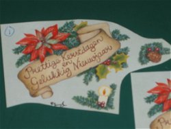 3D plaatjes --- TEKSTLABEL met PRETTIGE KERSTDAGEN en GELUKKIG NIEUWJAAR --- Set 1