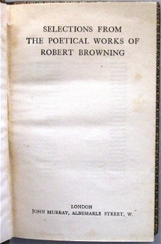Browning 1918 Selections from the Poetical Works Fraaie Band - 4