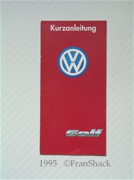 [1995] Kurzanleitung GOLF, Volkswagen AG - 1