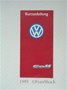 [1995] Kurzanleitung GOLF, Volkswagen AG