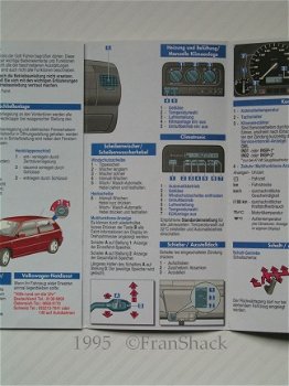 [1995] Kurzanleitung GOLF, Volkswagen AG - 3