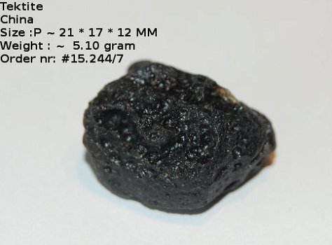 Tektiet meteorieten glas China 15.244/7 Gratis verzending NL Briefpost - 1