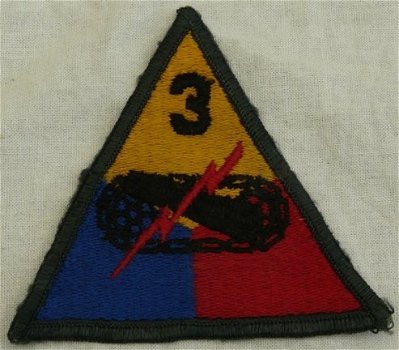 Embleem / Patch, 3e pantserdivisie / 3 Armored Division, US Army, jaren'50.(Nr.1) - 1